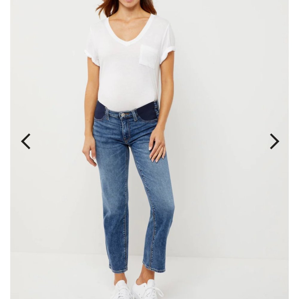 Hudson Nico Mid-Rise Straight Ankle Side Panel Maternity Jeans- NWT Size 27